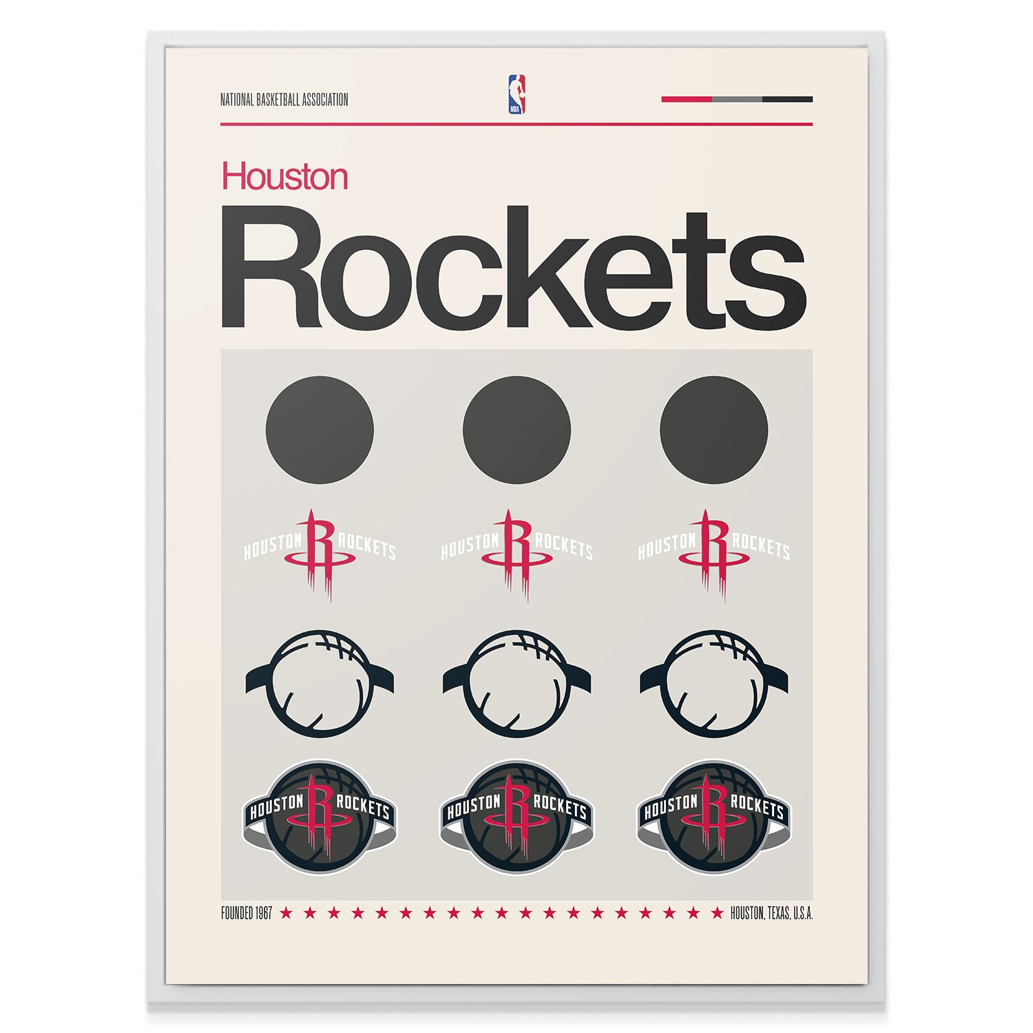 Deconstructed Logo - Rockets - IKONICK - NBA Teams