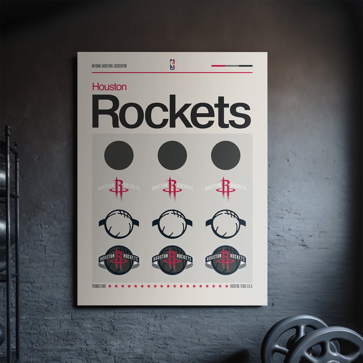Deconstructed Logo - Rockets - IKONICK - NBA Teams