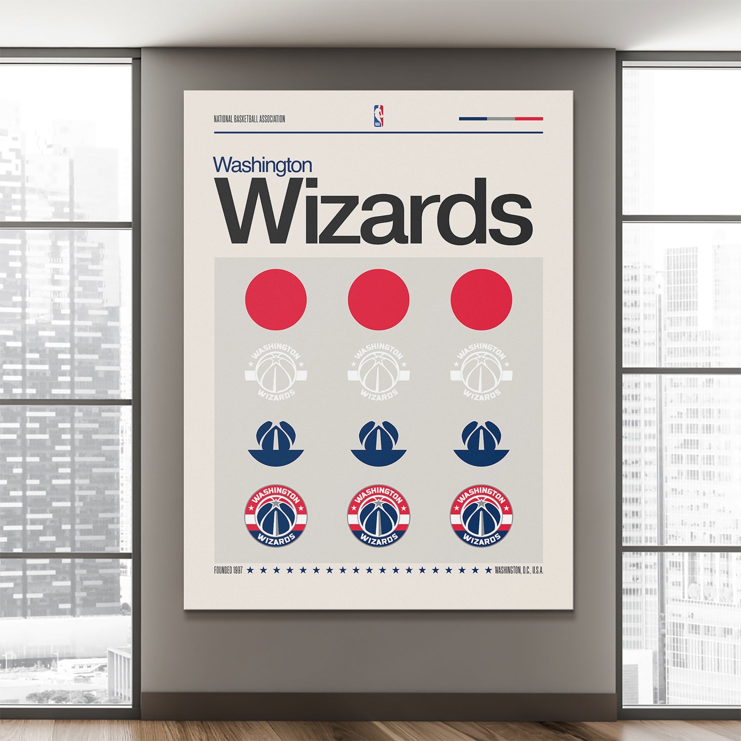 Deconstructed Logo - Wizards - IKONICK - NBA Teams