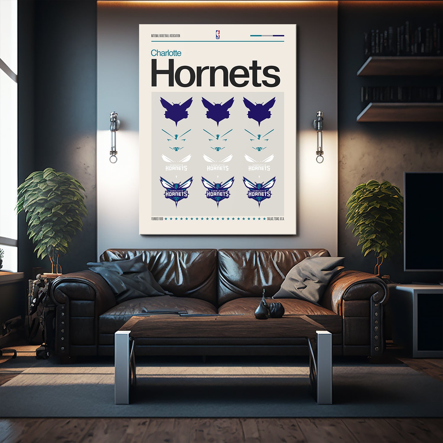 Deconstructed Logo - Hornets - IKONICK - NBA Teams