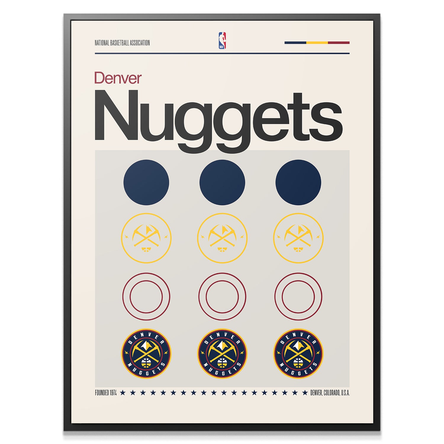 Deconstructed Logo - Nuggets - IKONICK - NBA Teams