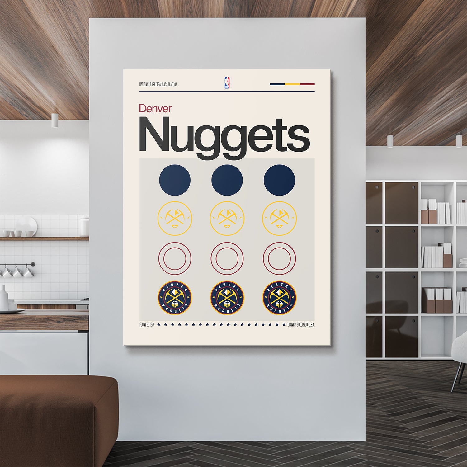 Deconstructed Logo - Nuggets - IKONICK - NBA Teams