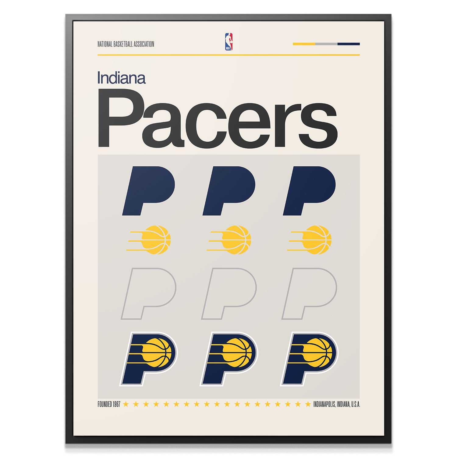 Deconstructed Logo - Pacers - IKONICK - NBA Teams