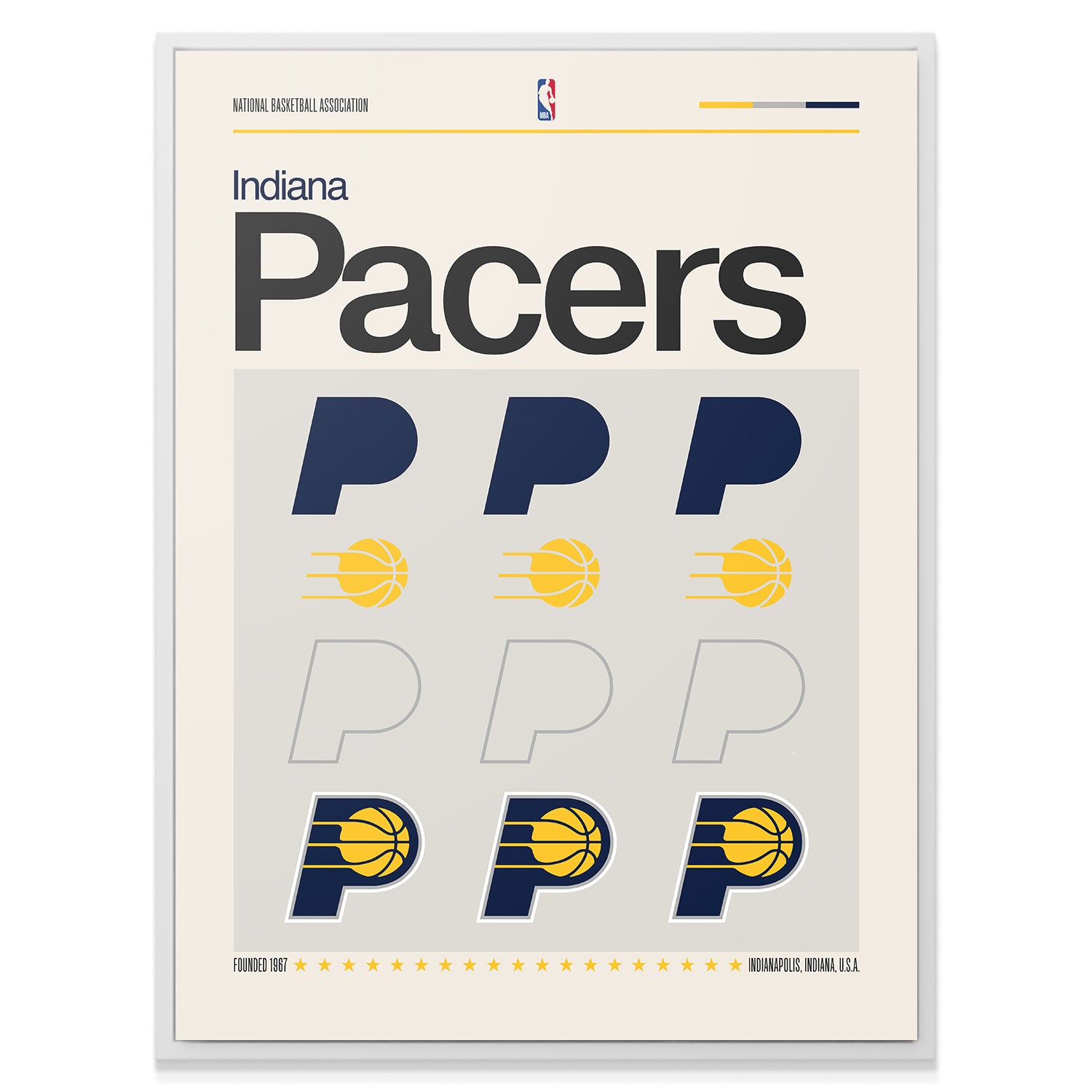 Deconstructed Logo - Pacers - IKONICK - NBA Teams