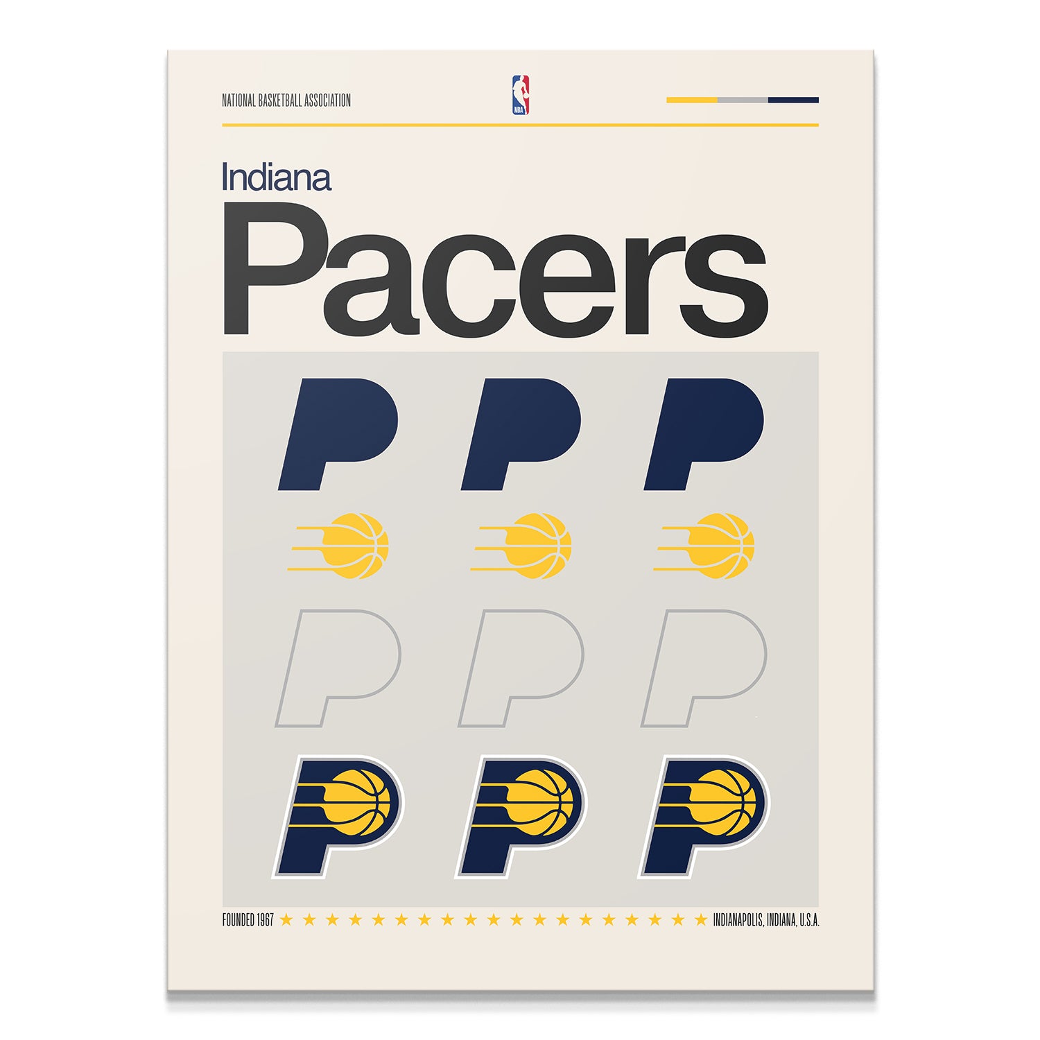 Deconstructed Logo - Pacers - IKONICK - NBA Teams