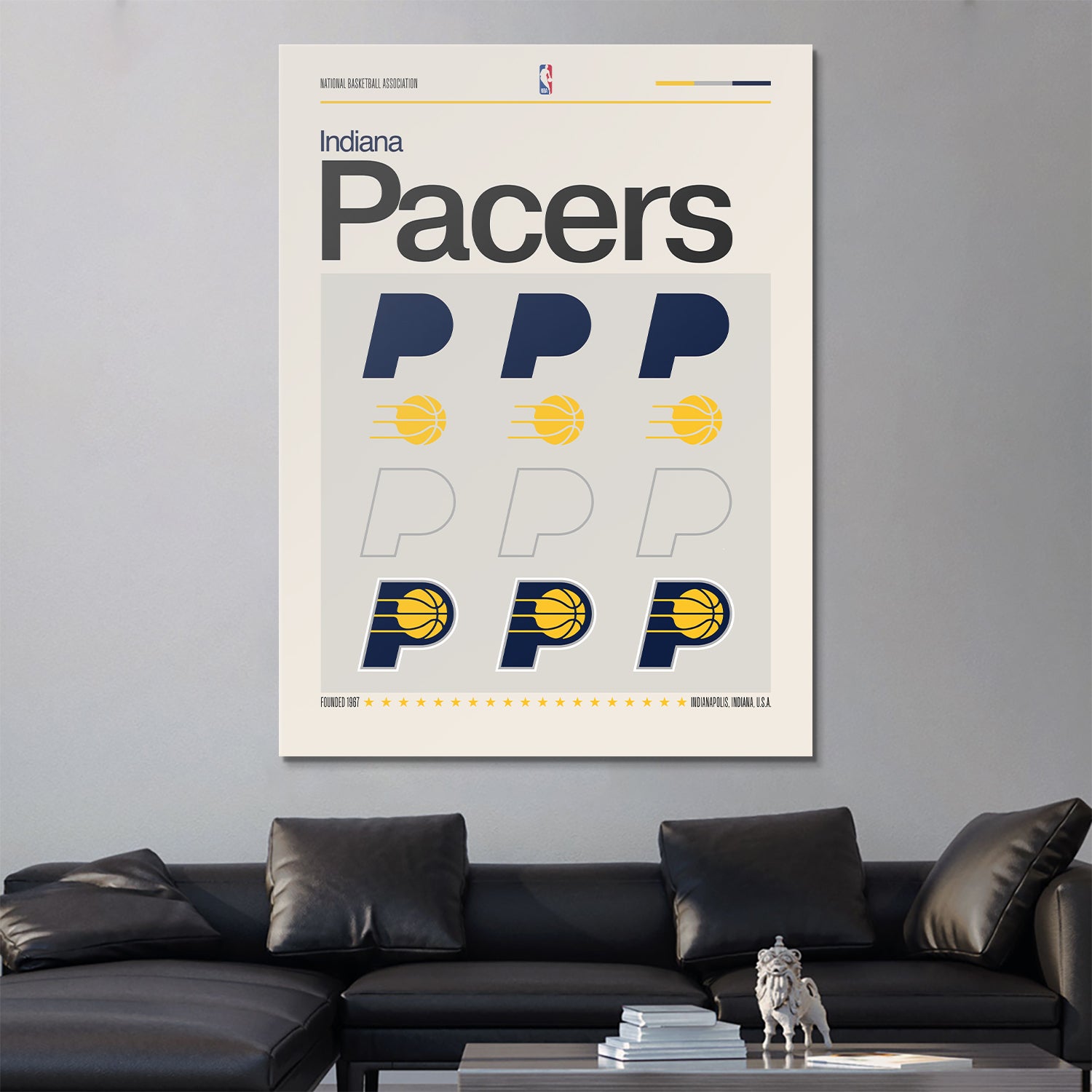 Deconstructed Logo - Pacers - IKONICK - NBA Teams