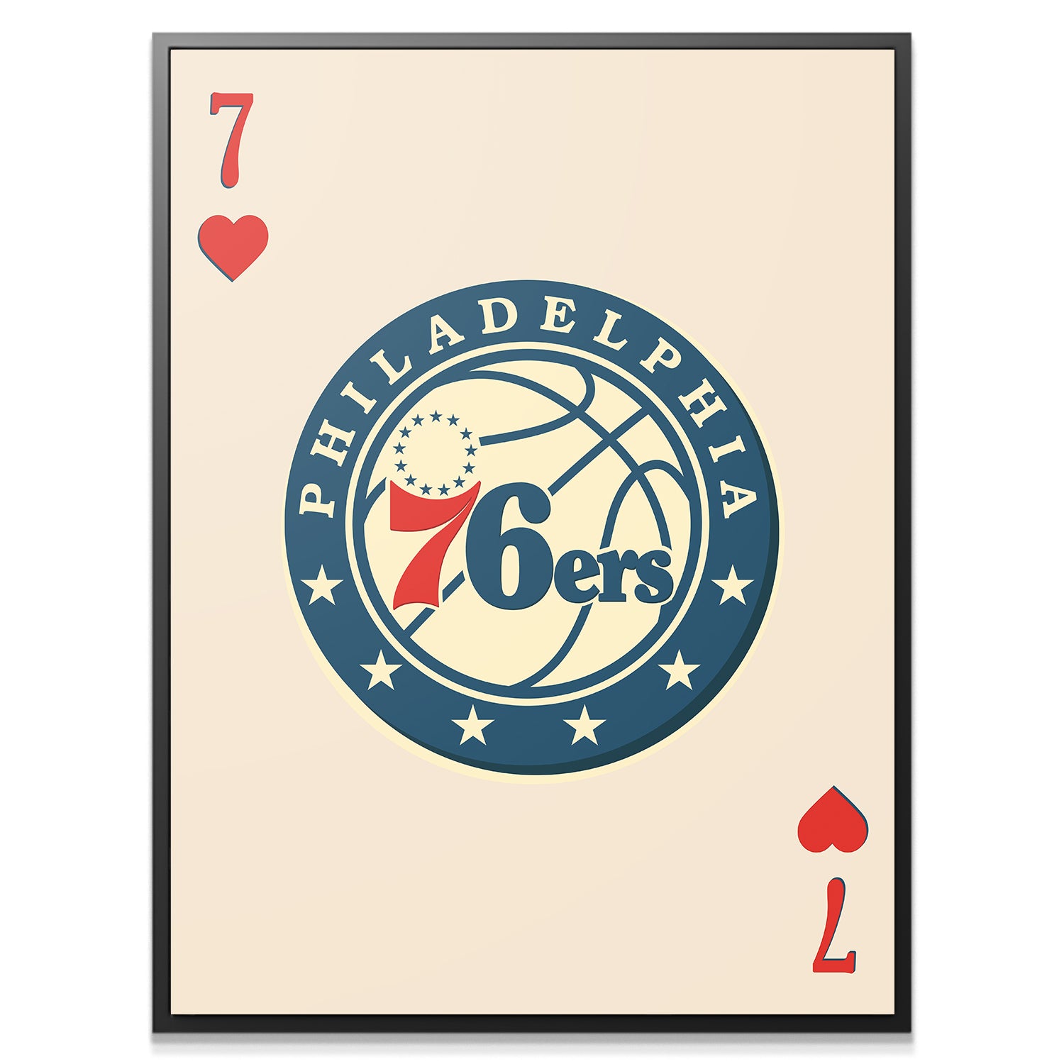 Retro Logo Card - 76ers - IKONICK - NBA Teams