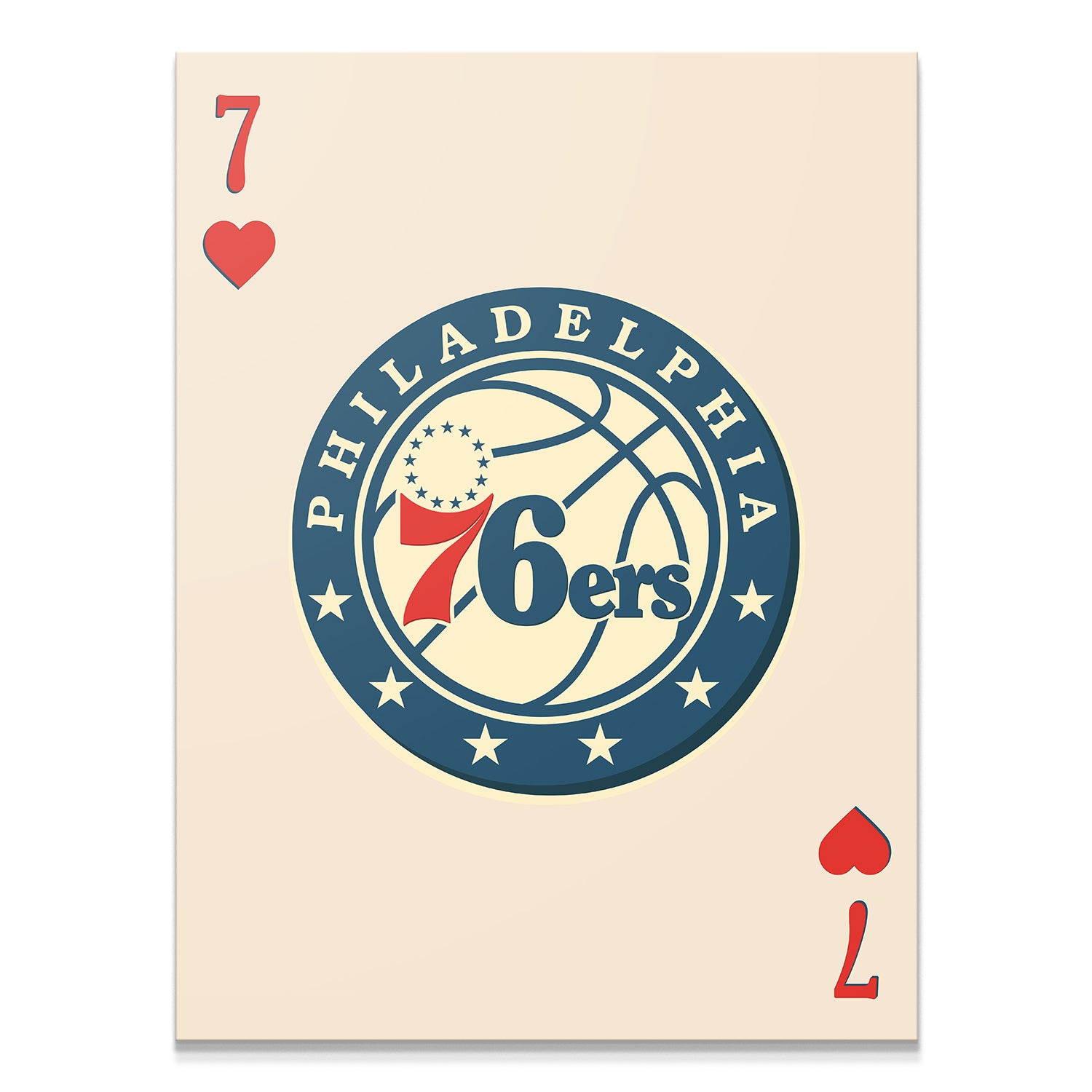 Retro Logo Card - 76ers - IKONICK - NBA Teams