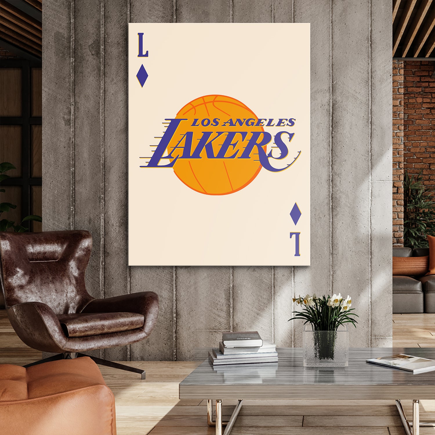 Retro Logo Card - Lakers - IKONICK - NBA Teams
