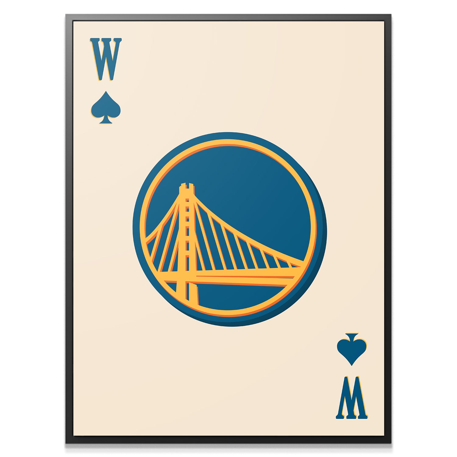 Retro Logo Card - Warriors - IKONICK - NBA Teams