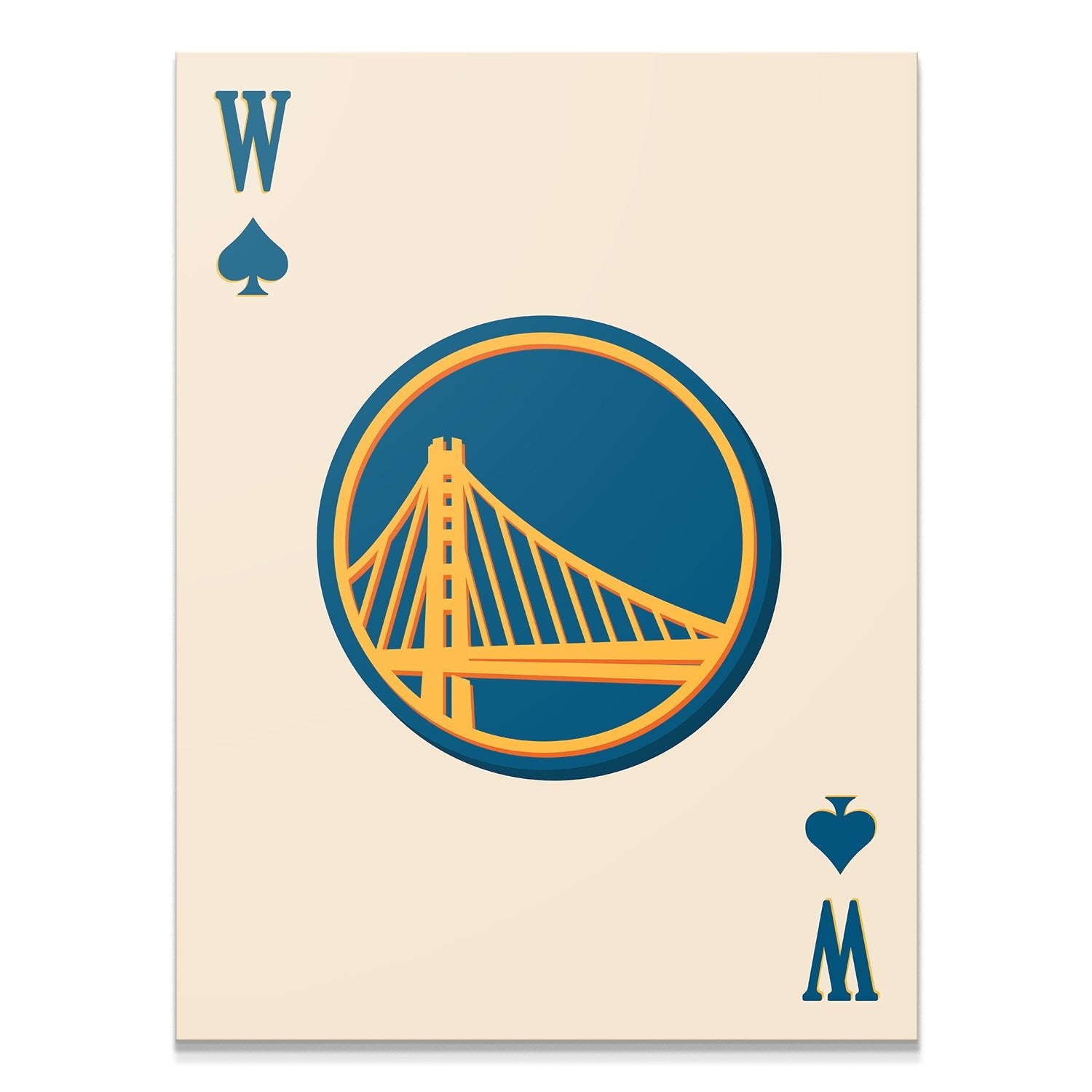 Retro Logo Card - Warriors - IKONICK - NBA Teams