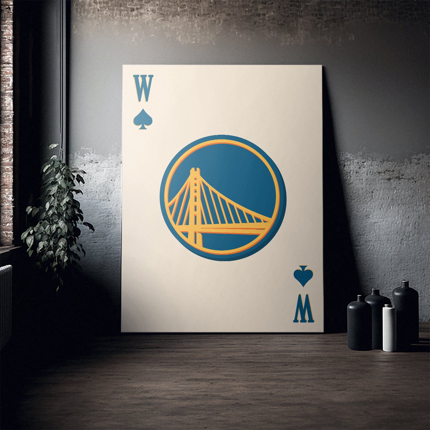 Retro Logo Card - Warriors - IKONICK - NBA Teams