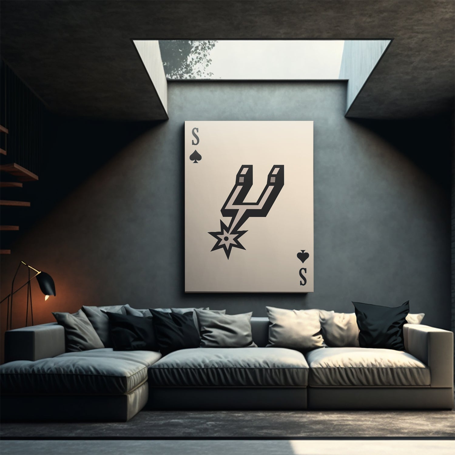 Retro Logo Card - Spurs - IKONICK - NBA Teams