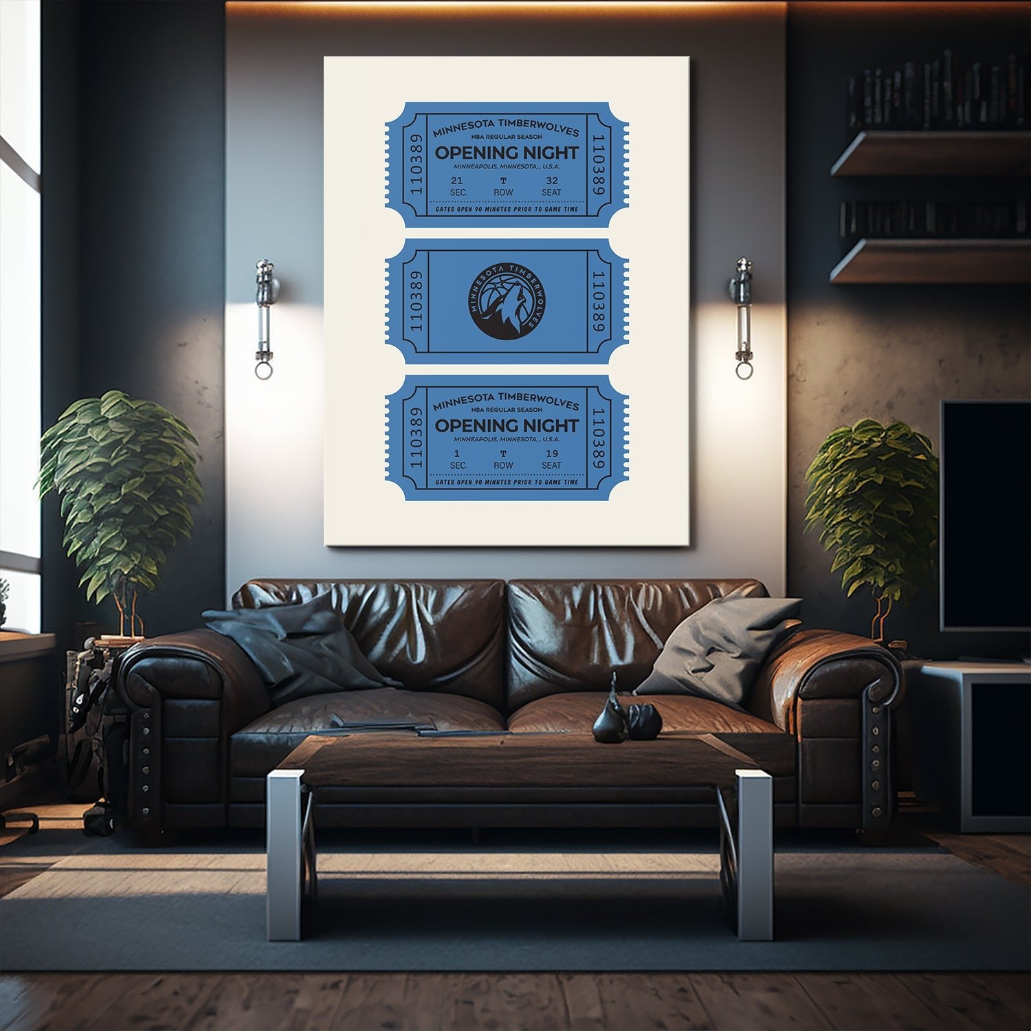 Tickets - Timberwolves - Officially Licensed NBA Canvas Art Tickets - Timberwolves - Officially Licensed NBA Canvas Art