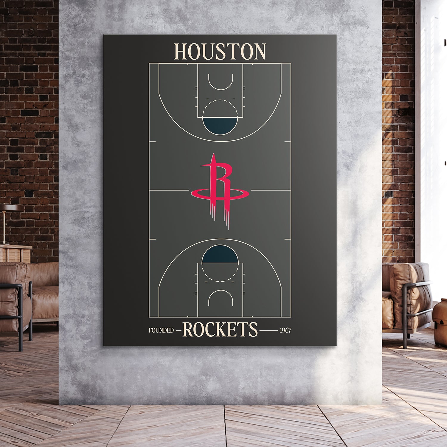 Top Court Design - Rockets - IKONICK - NBA Teams