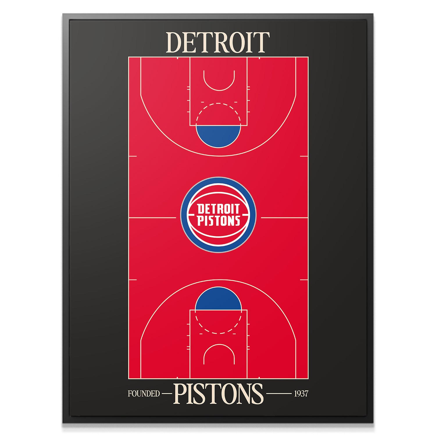 Top Court Design - Pistons - IKONICK - NBA Teams