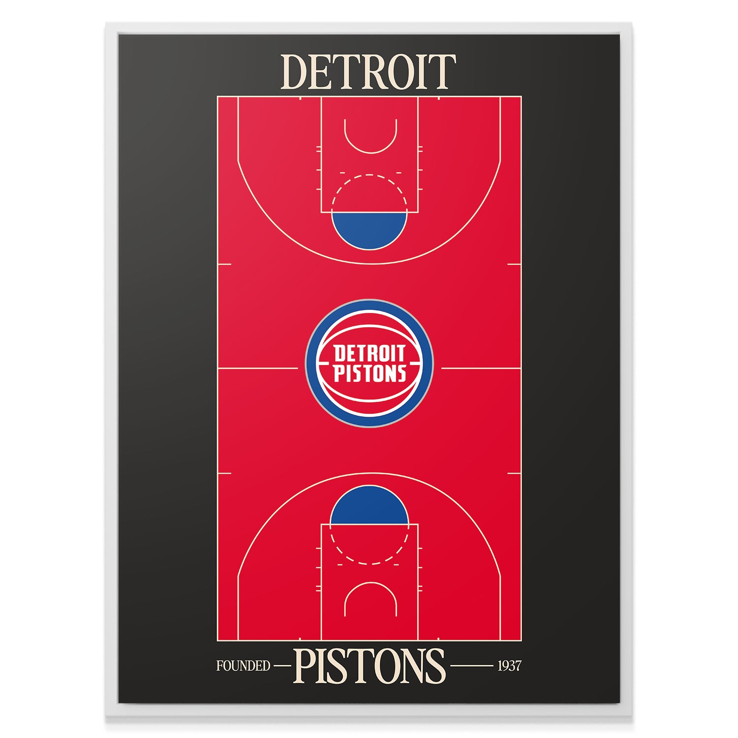 Top Court Design - Pistons - IKONICK - NBA Teams