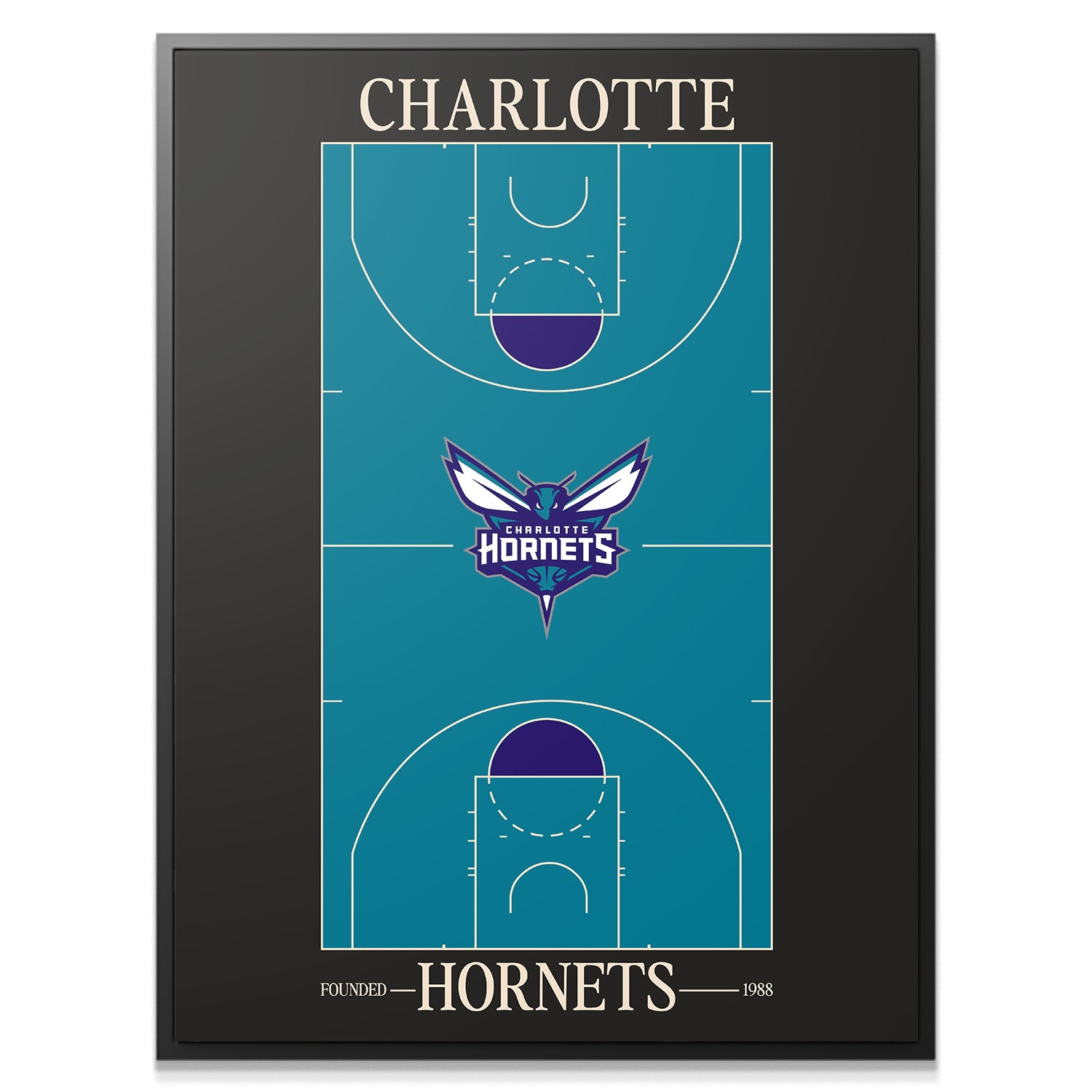 Top Court Design - Hornets - IKONICK - NBA Teams