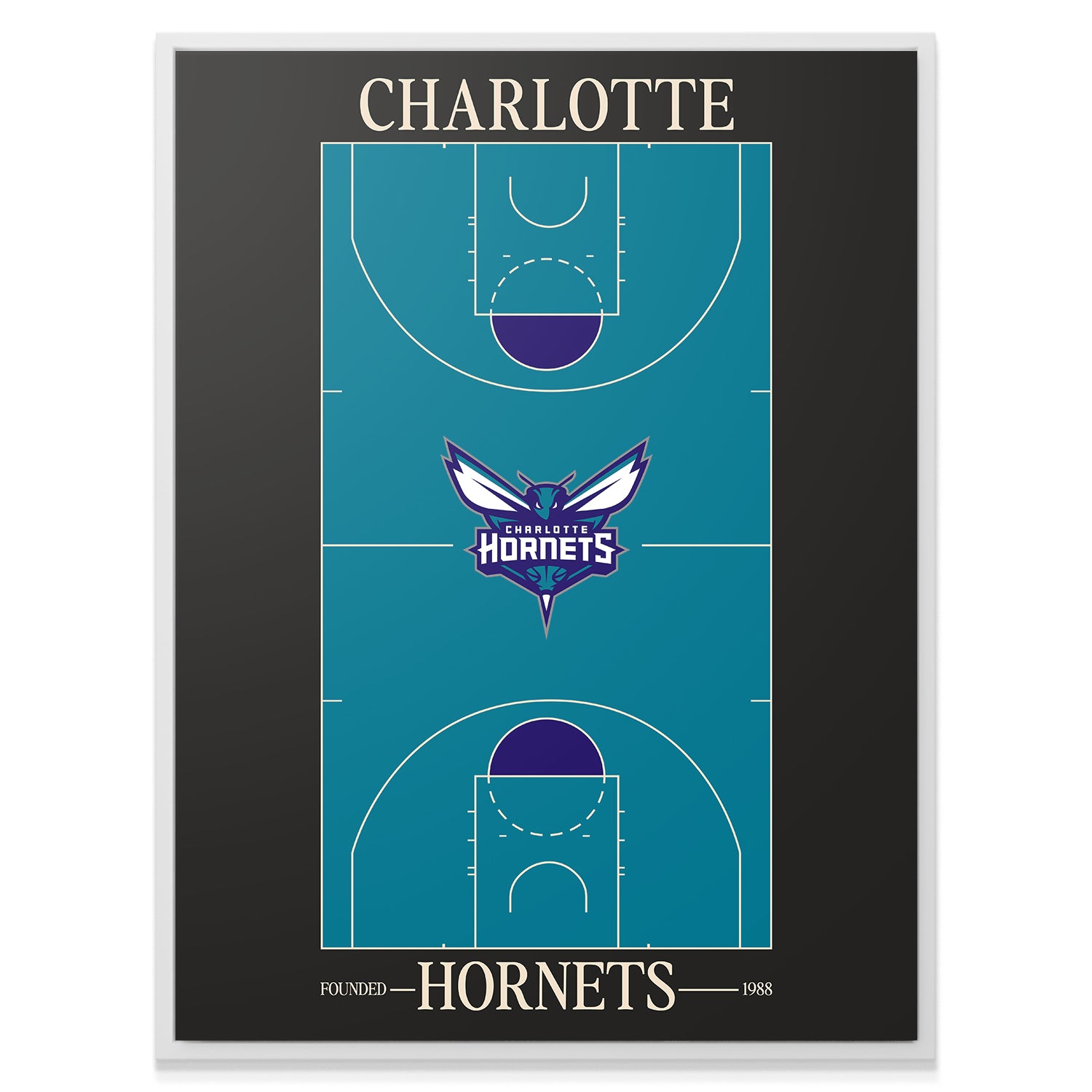 Top Court Design - Hornets - IKONICK - NBA Teams