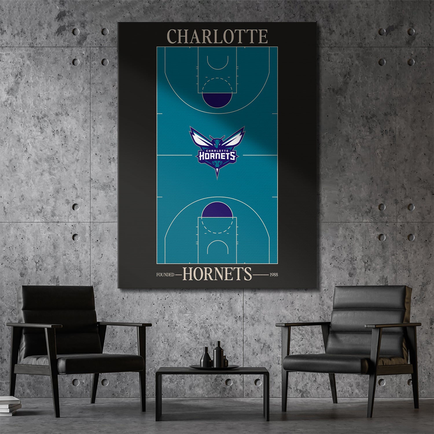 Top Court Design - Hornets - IKONICK - NBA Teams