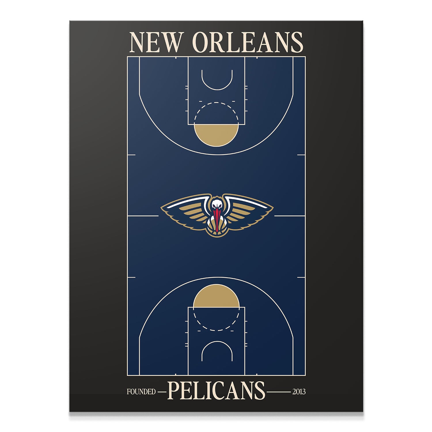 Top Court Design - Pelicans - IKONICK - NBA Teams