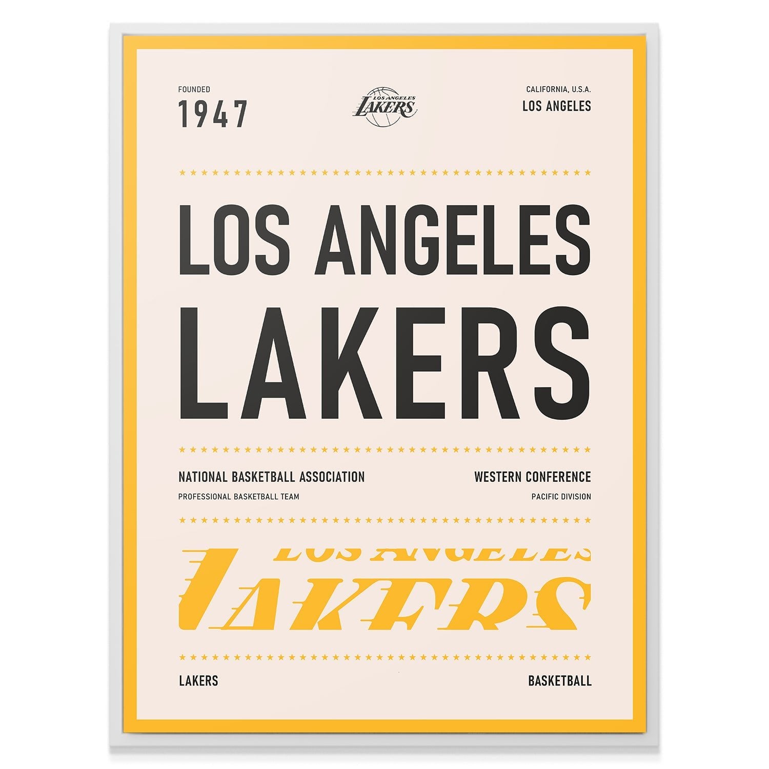 Team Poster - Lakers - IKONICK - NBA Teams