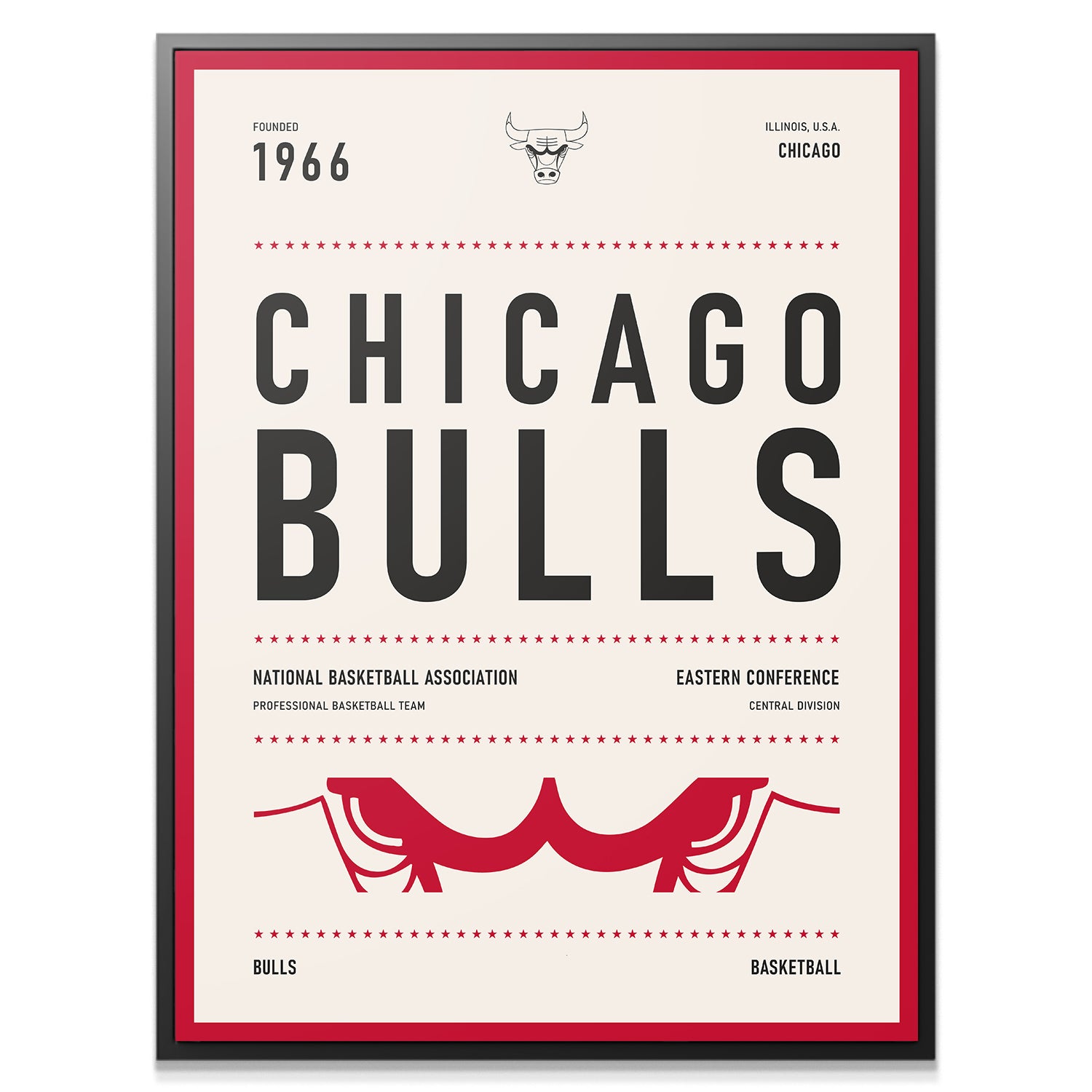 Team Poster - Bulls - IKONICK - NBA Teams