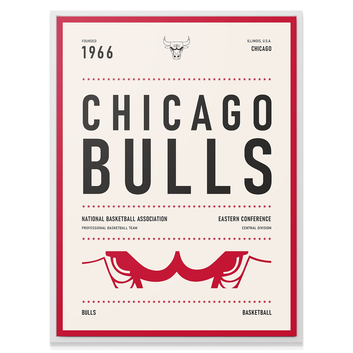 Team Poster - Bulls - IKONICK - NBA Teams