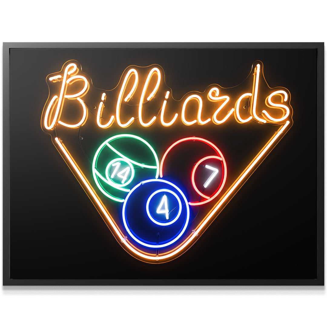 Neon Billiards Sign