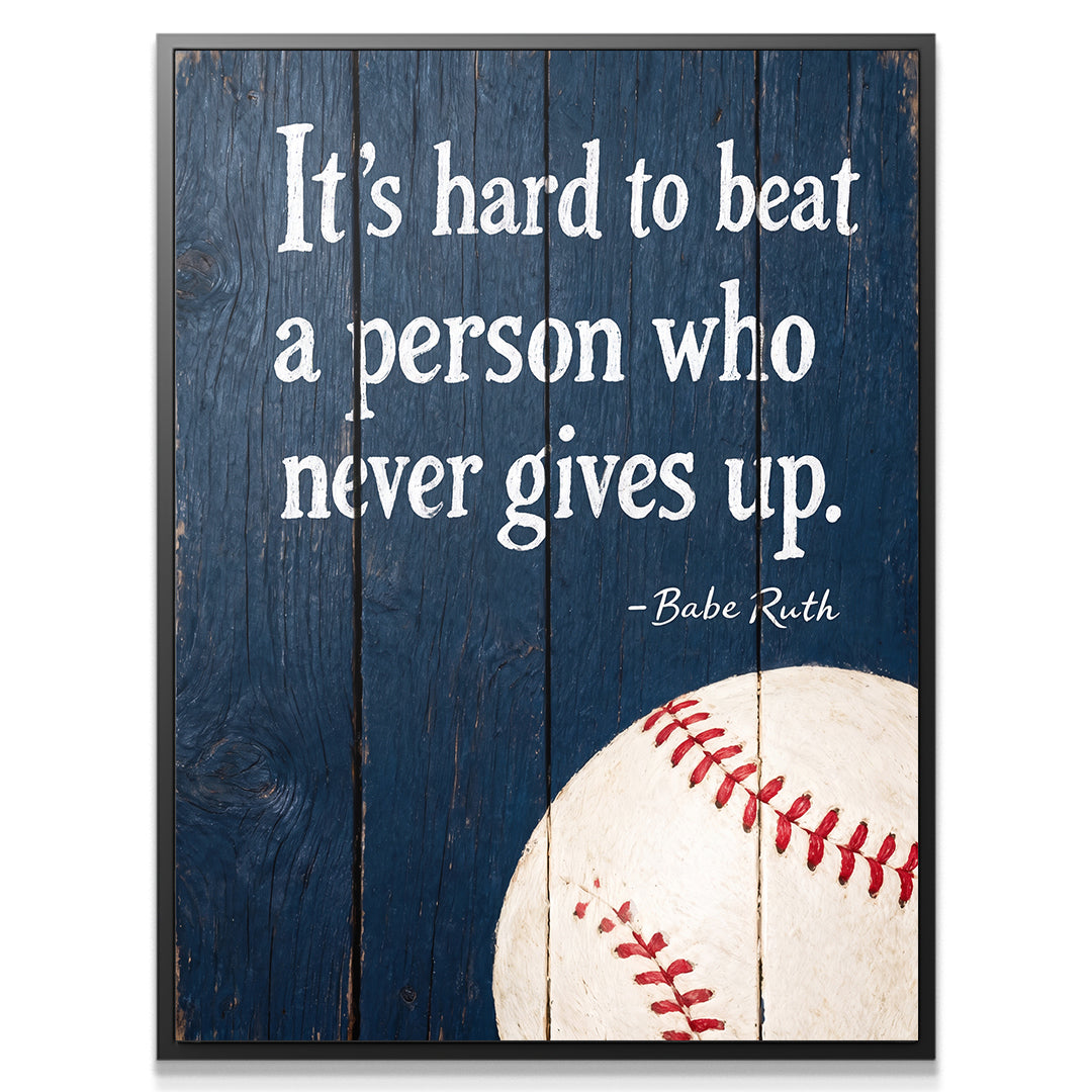 Never Gives Up Baseball Plank