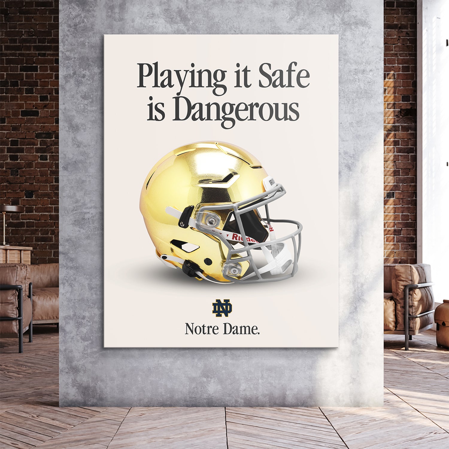 Notre Dame Playing It Safe 2 Canvas Art By IKONICK notre-dame-playing-it-safe-2-canvas-art-by-ikonick