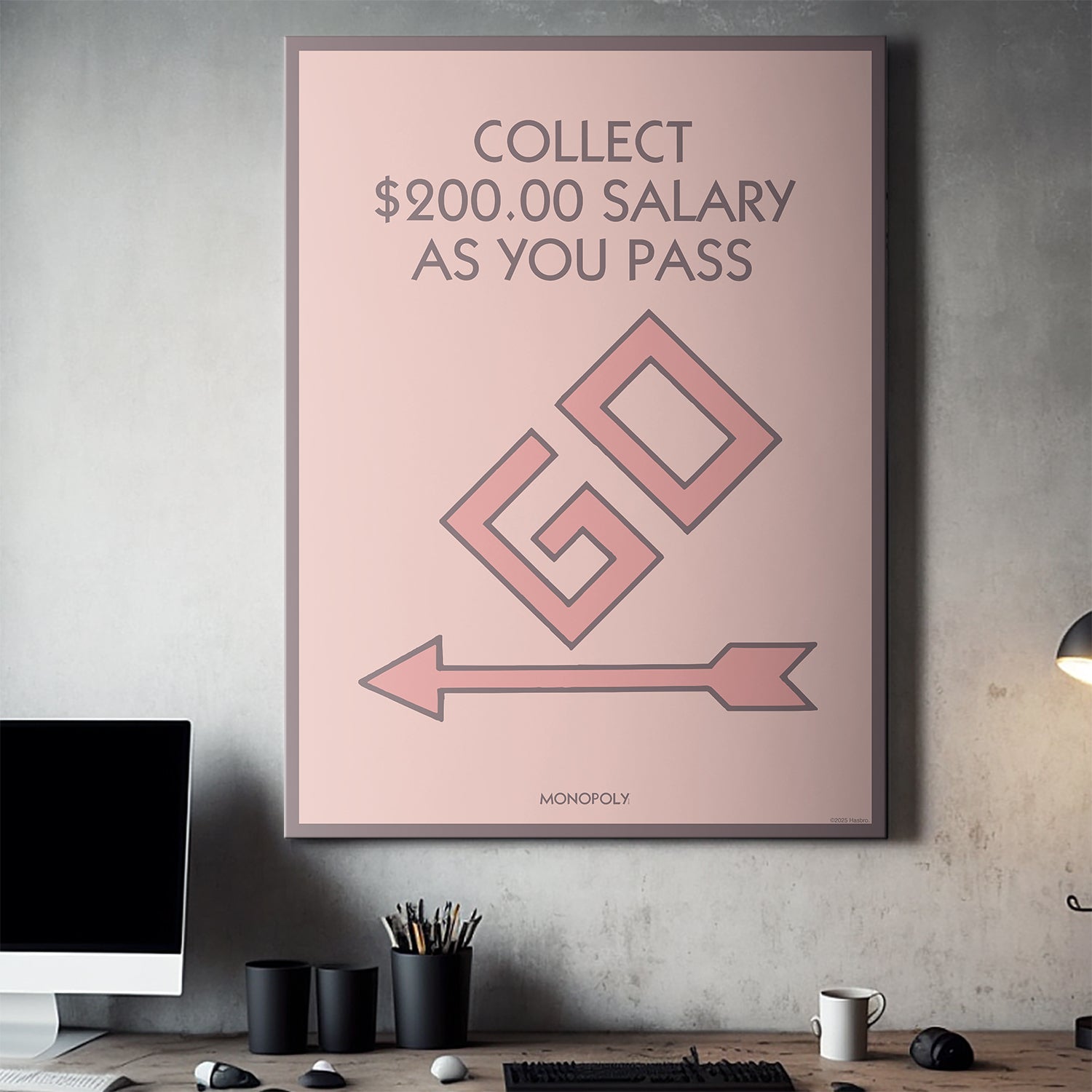 Monopoly - Collect $200 - Pastel