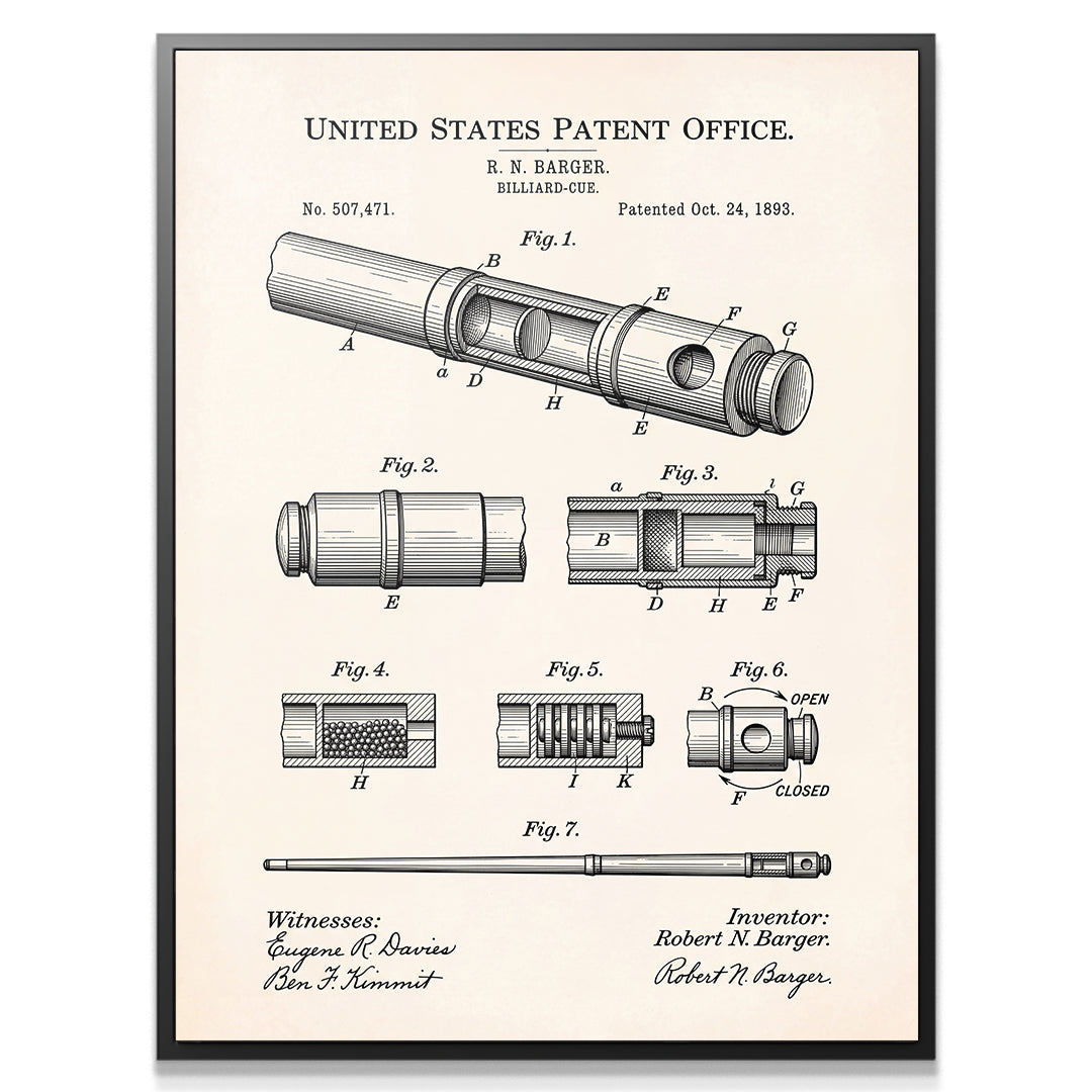 Pool Cue Patent