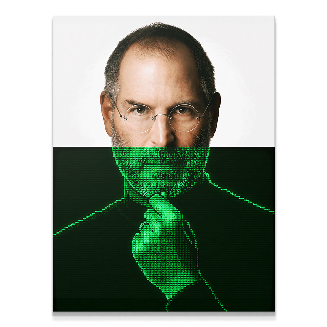 Steve Jobs Apple Screen Portrait