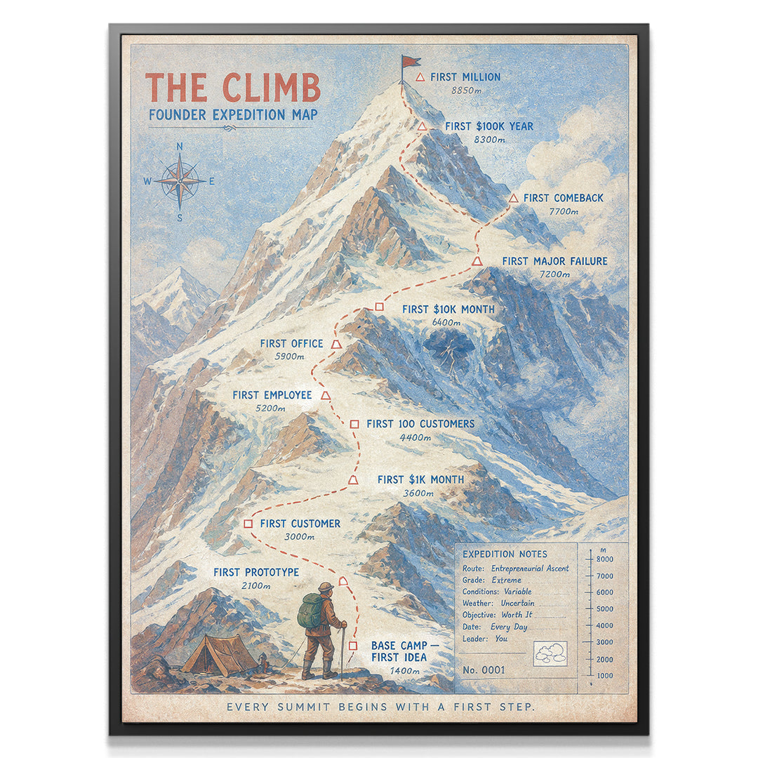 The Founder's Climb Push Pin