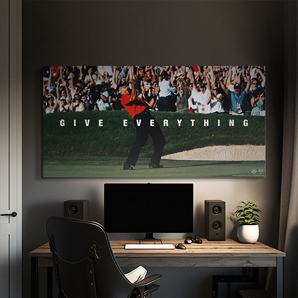 Tiger Woods Canvas Art Collection - Give Everything - IKONICK