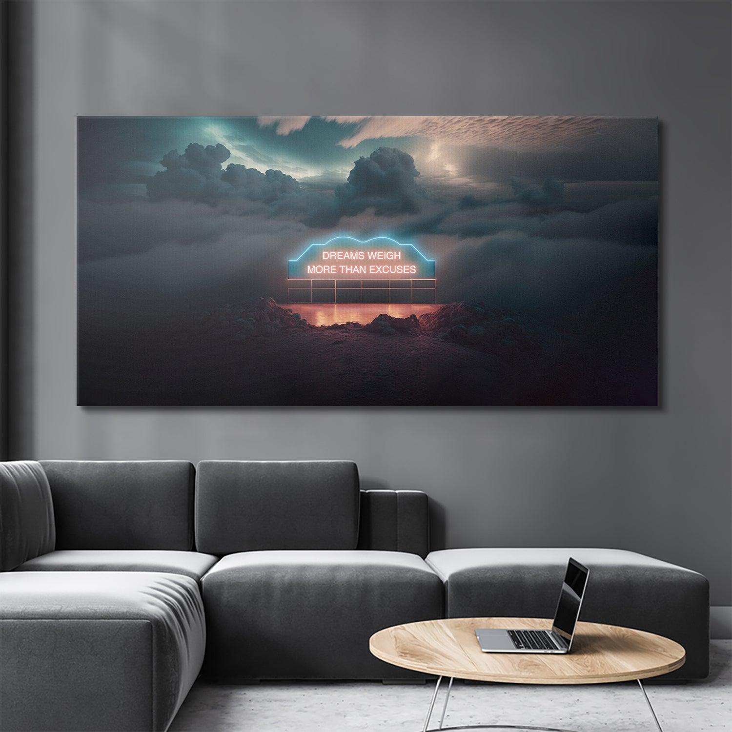 Dreams Weigh More Than Excuses. (Neon Sign) - IKONICK - IKONICK Original