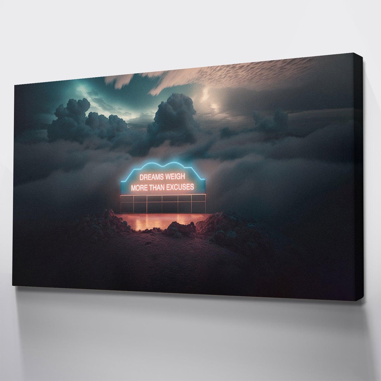 Dreams Weigh More Than Excuses. (Neon Sign) - IKONICK - IKONICK Original