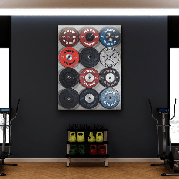 workout room wall decor 
