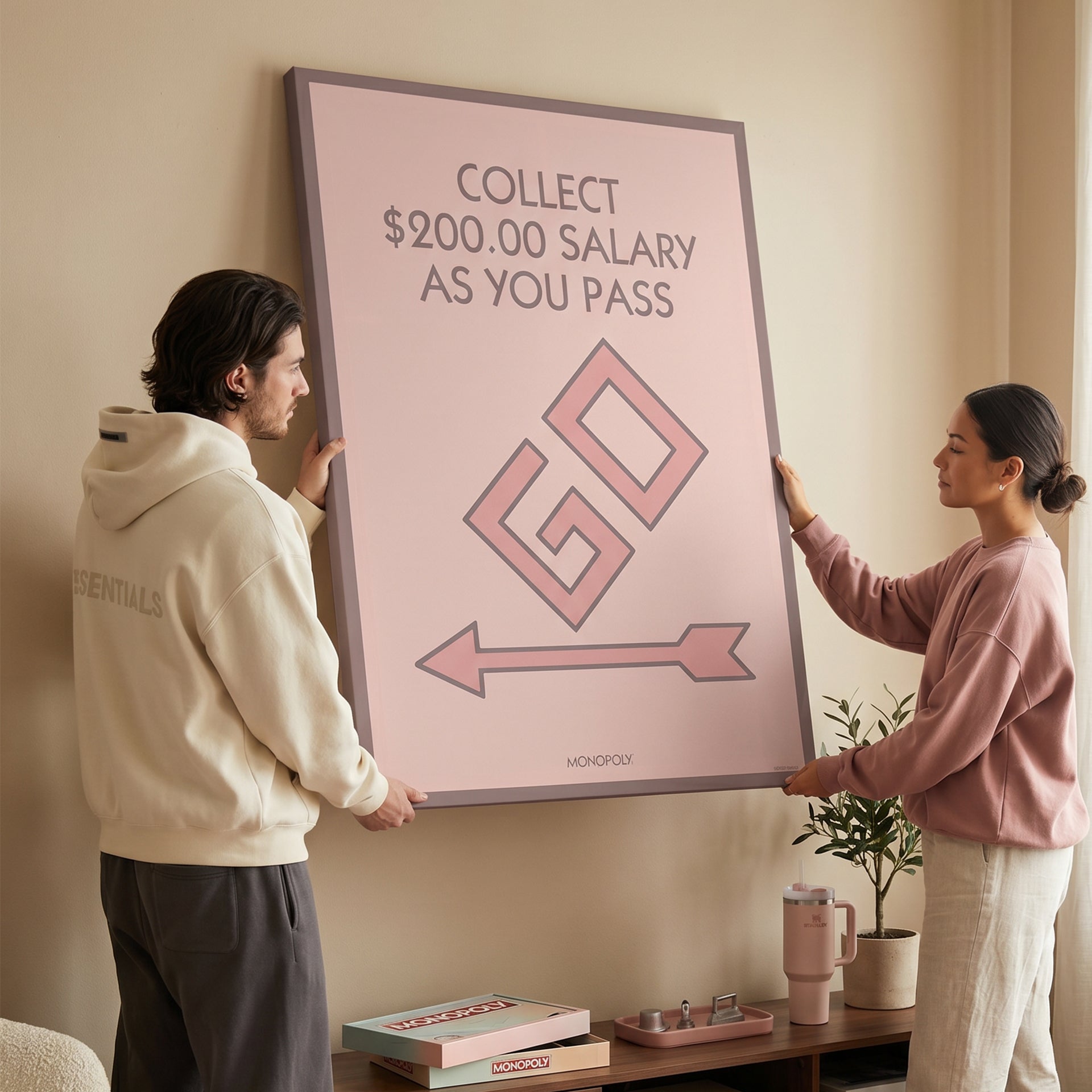 Monopoly - Collect $200 - Pastel