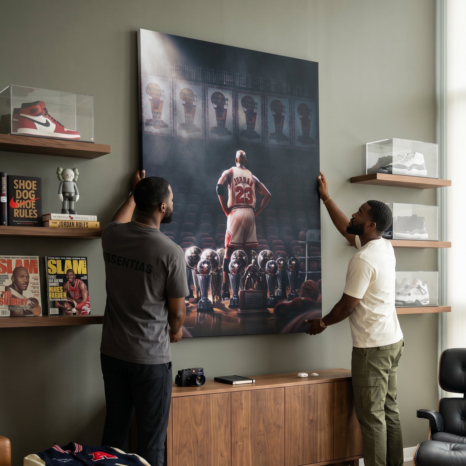 Michael Jordan - Trophies - Officially Licensed Canvas Art by IKONICK