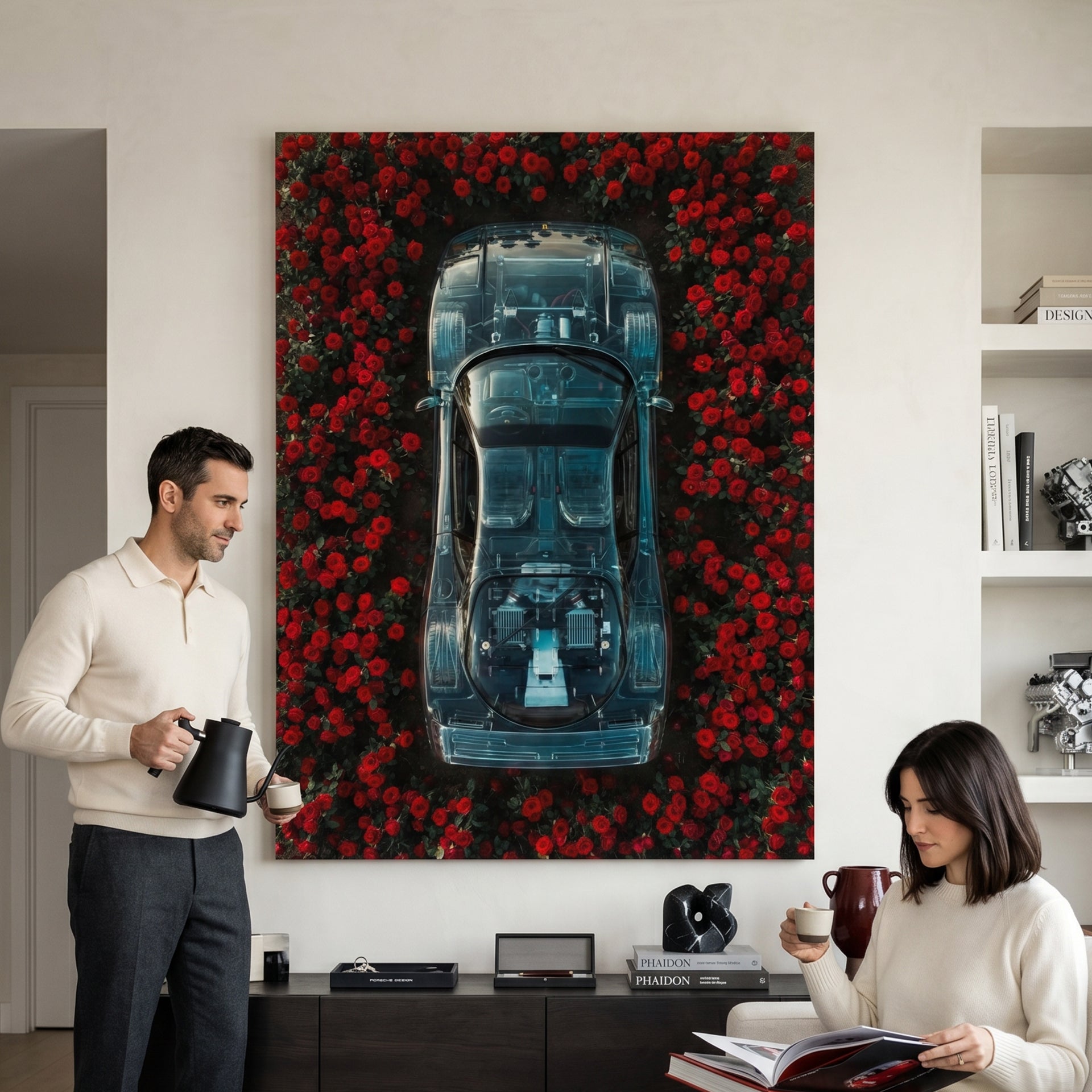 F40 Roses Glass