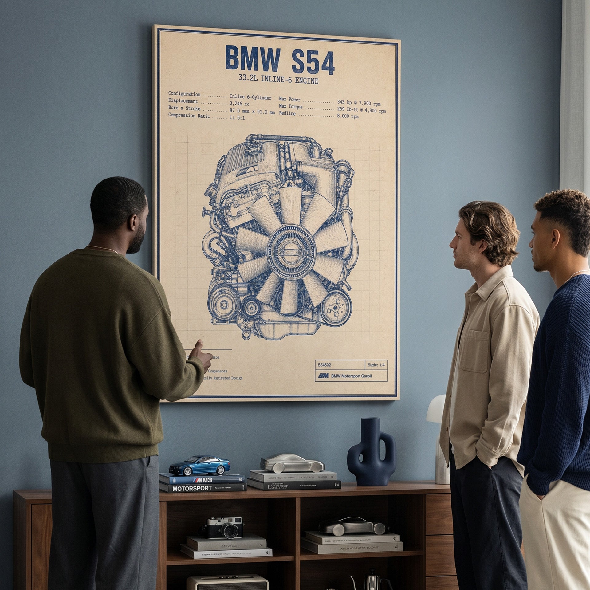 S54 Engine Blueprint