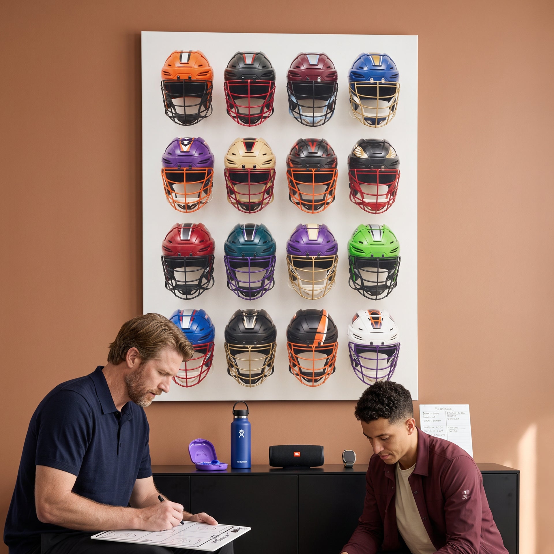 Lacrosse Helmet Wall