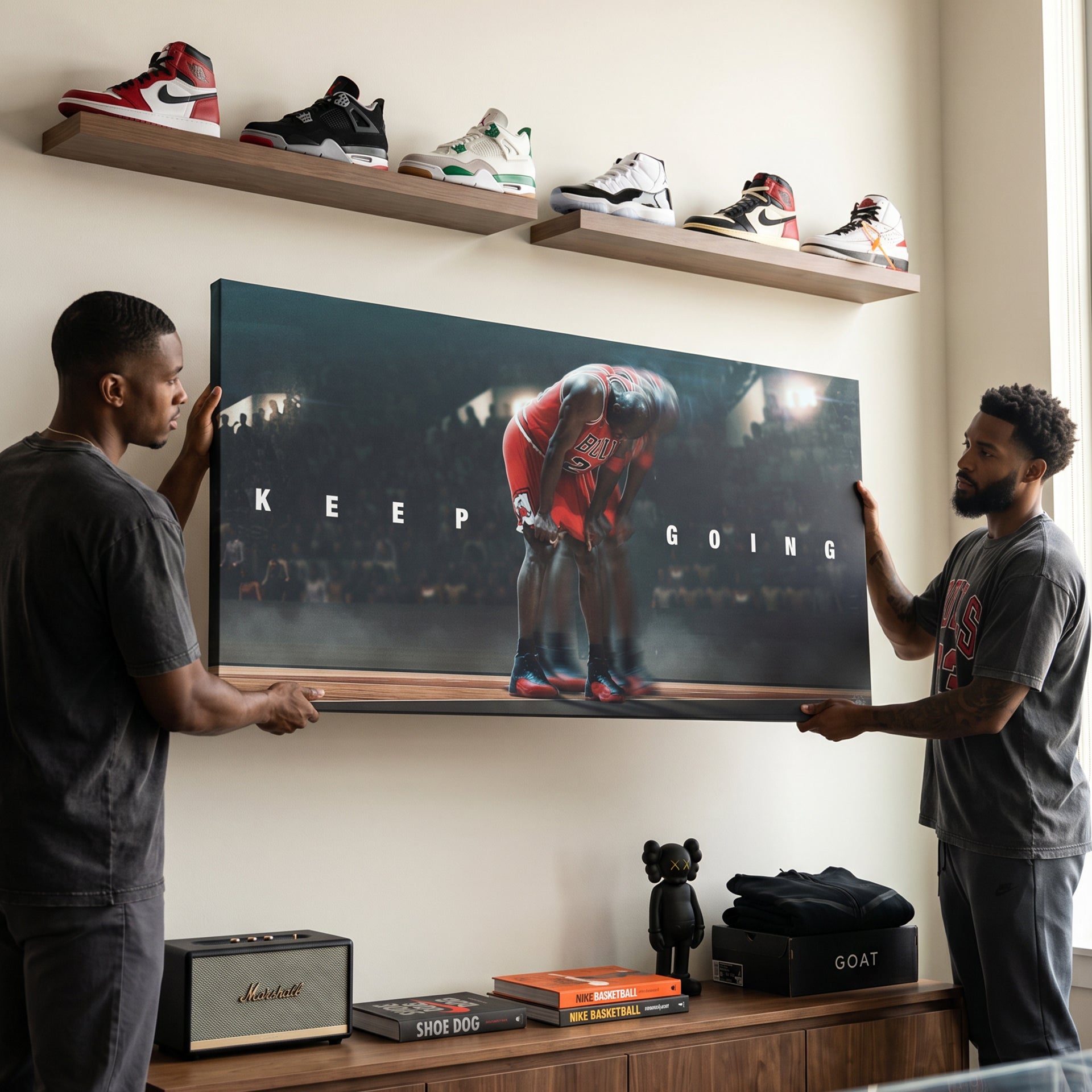 Michael Jordan Canvas Wall Art - Keep Going | By IKONICK