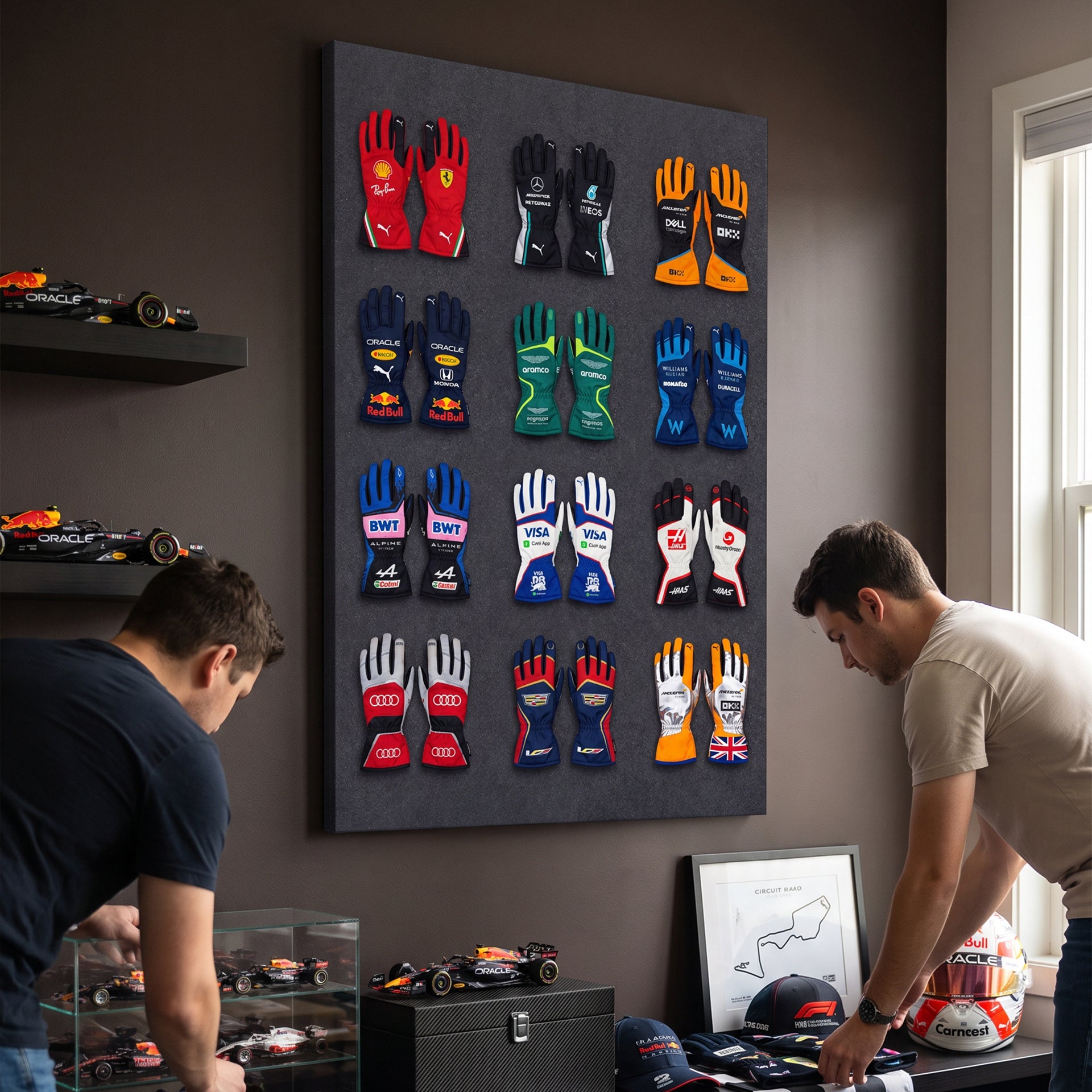 F1 Glove Wall