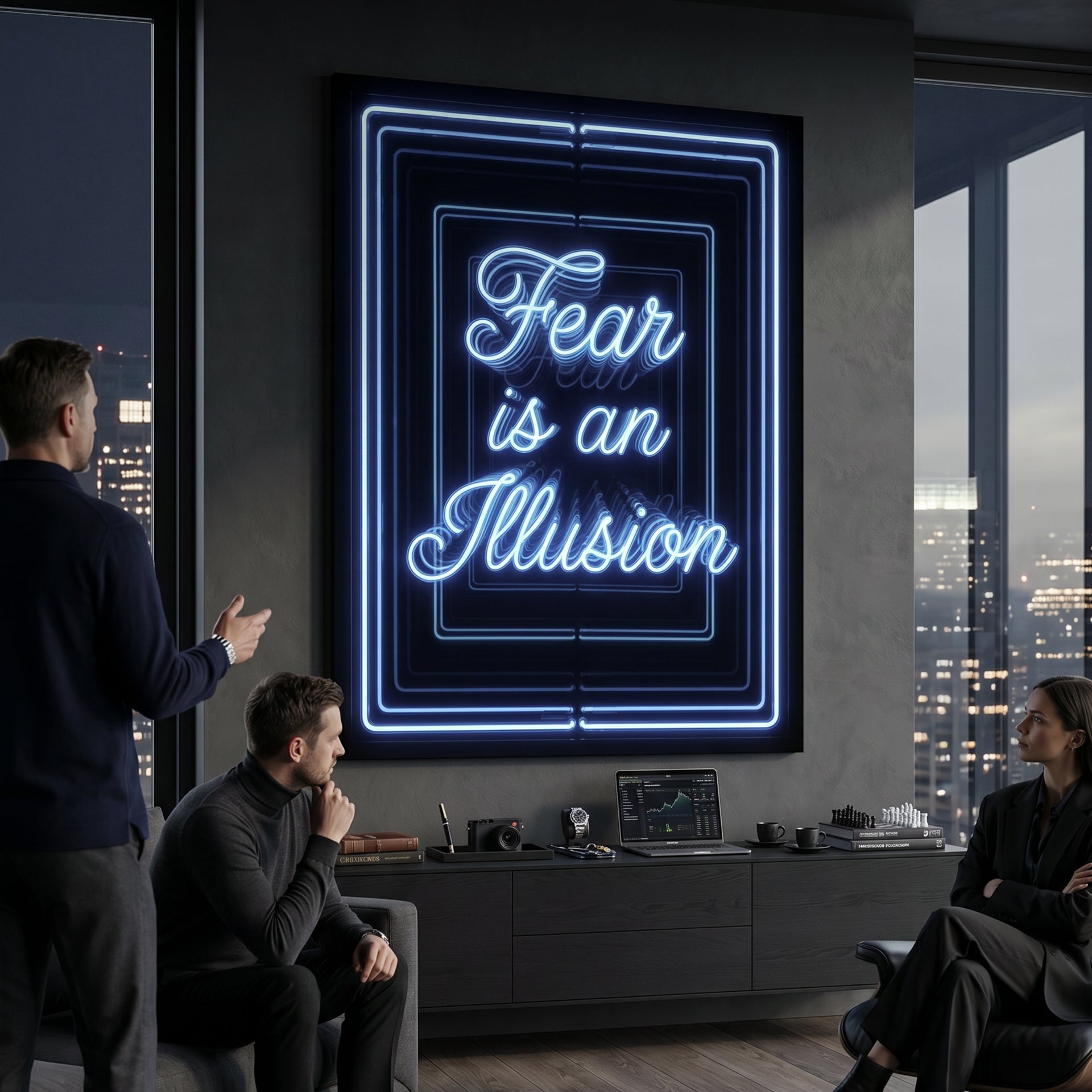 Fear Is An Illusion - Neon Blue