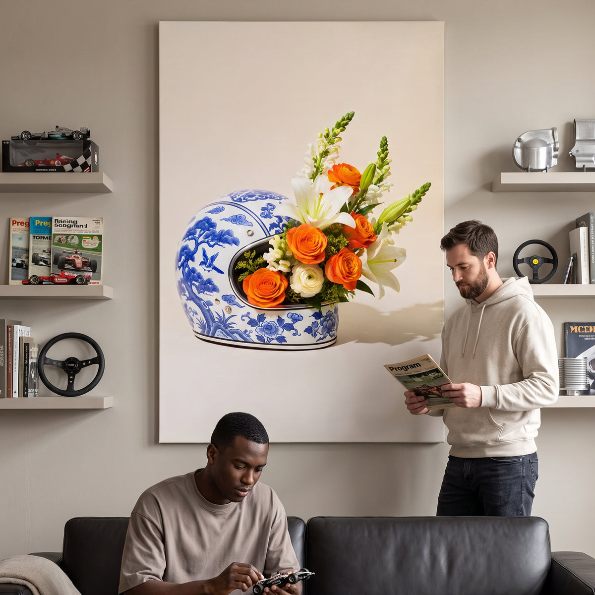 Racing Helmet Vase