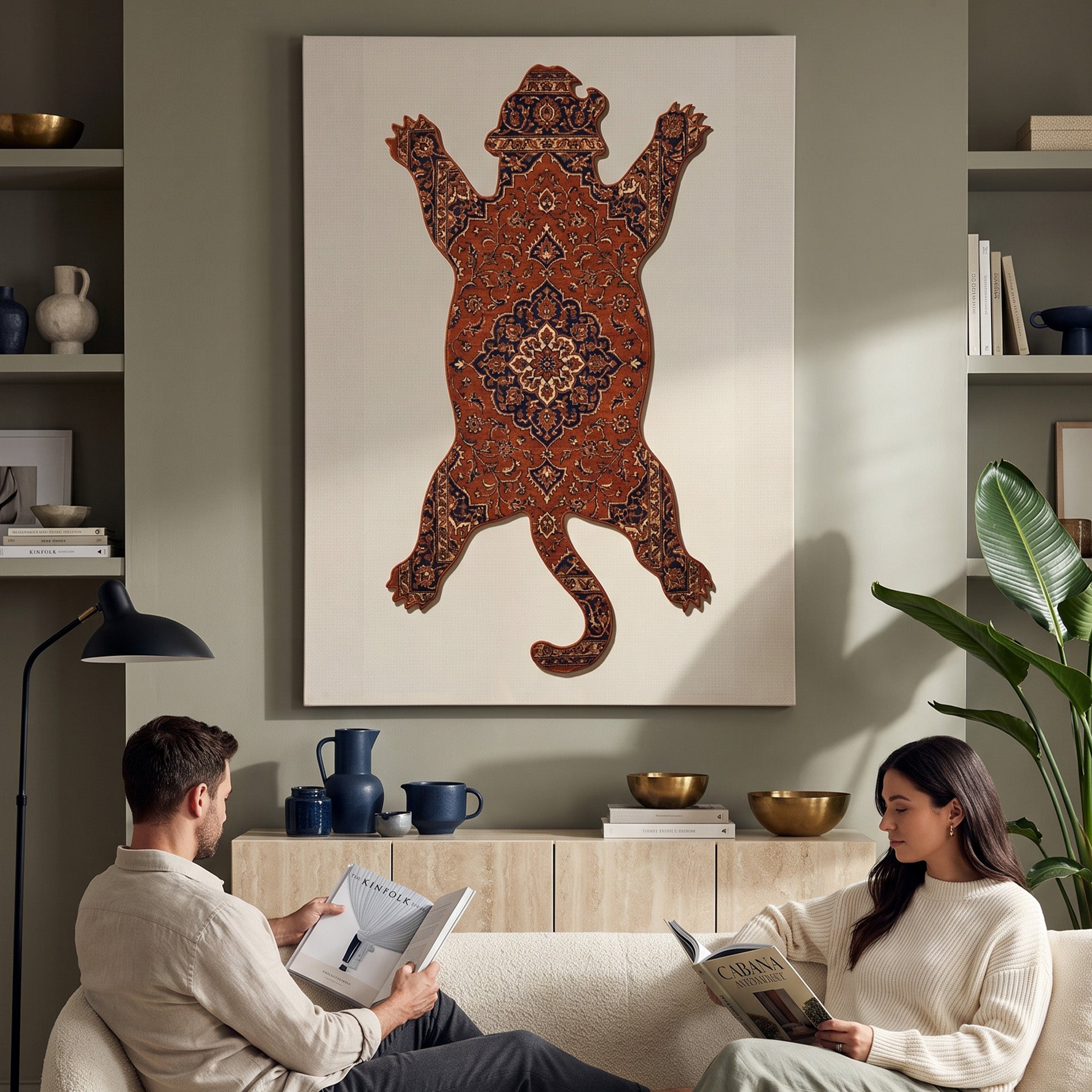 Tiger Rug Muted Orange