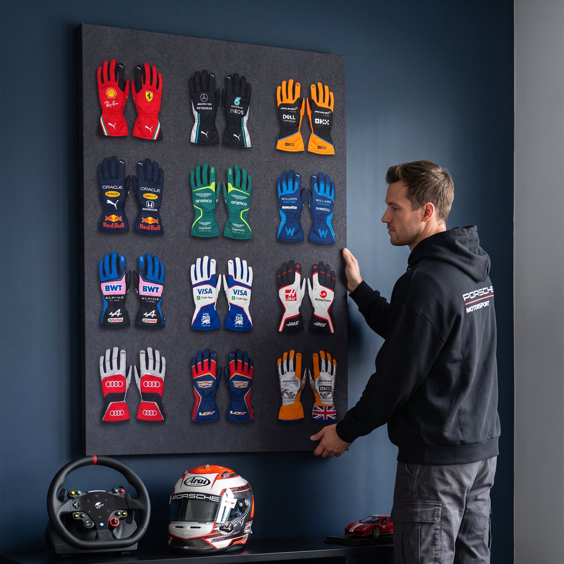 F1 Glove Wall
